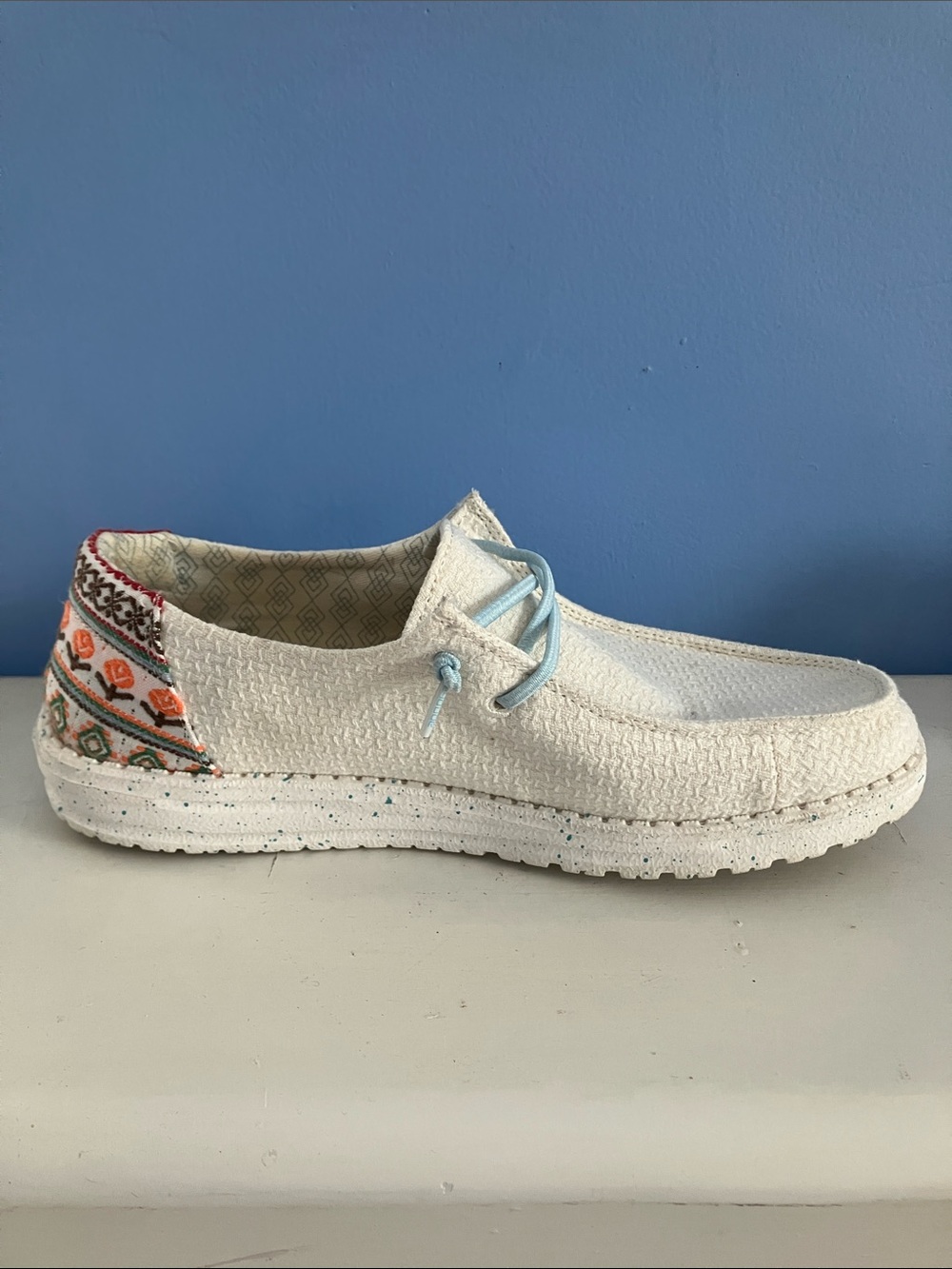 Hey Dude - Women’s Wendy White Aztec Shoes - 8 - Picture 7 of 10